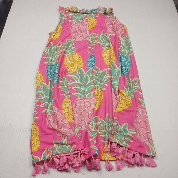 Simply Southern Stretchy Sleeveless Dress Pineapple Print Summer Pullover Small - Picture 9 of 10